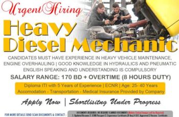 Heavy Diesel Mechanic Jobs Bahrain