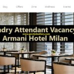 Laundry Attendant Vacancy in Armani Hotel Milan